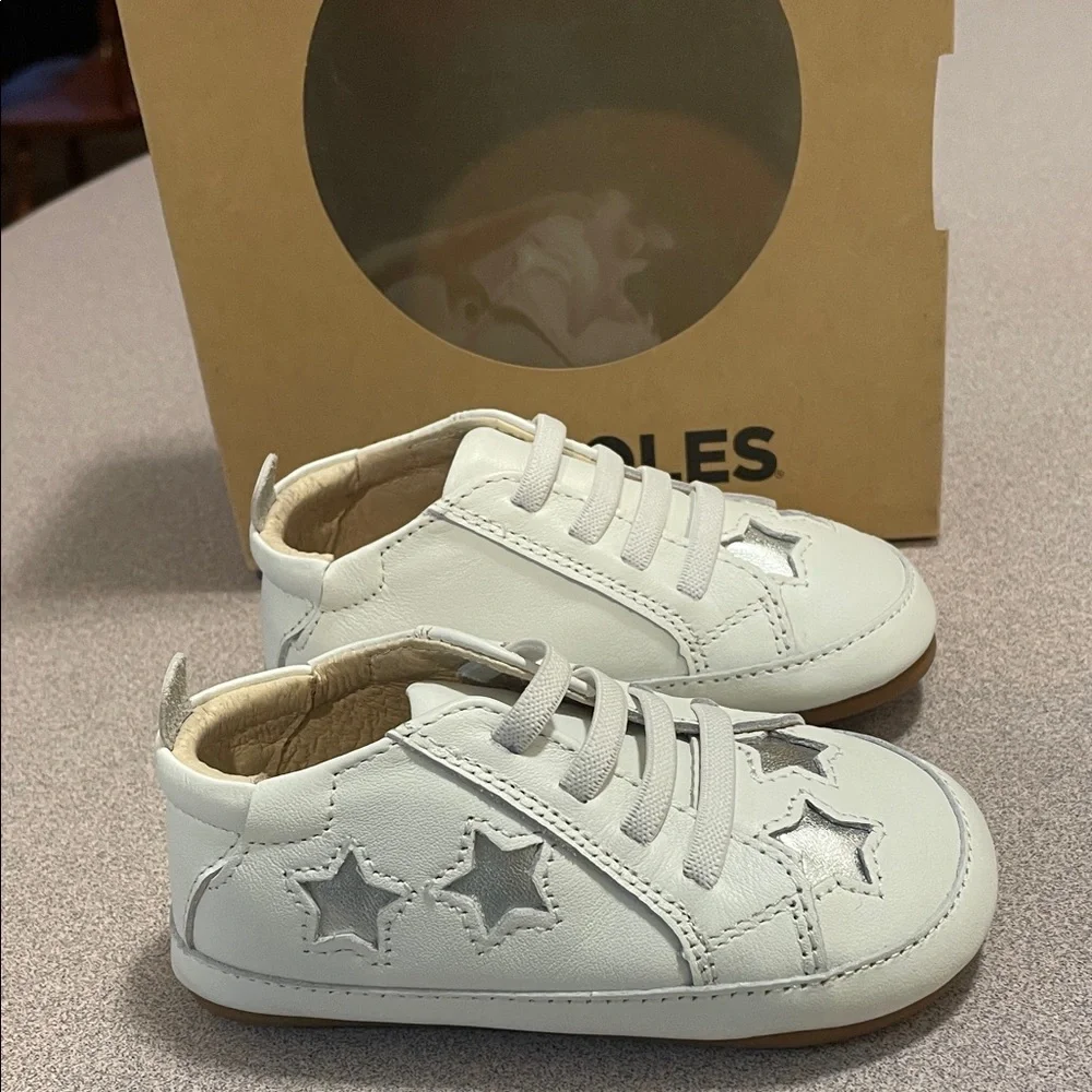 Old Soles Starey Bambini Snow/Silver is a fun first shoe Podiatrist Approved